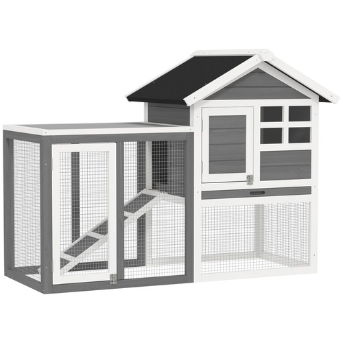 Pawhut rabbit hutch bunny - pawhut,