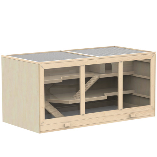 Pawhut wooden hamster cage - pawhut,