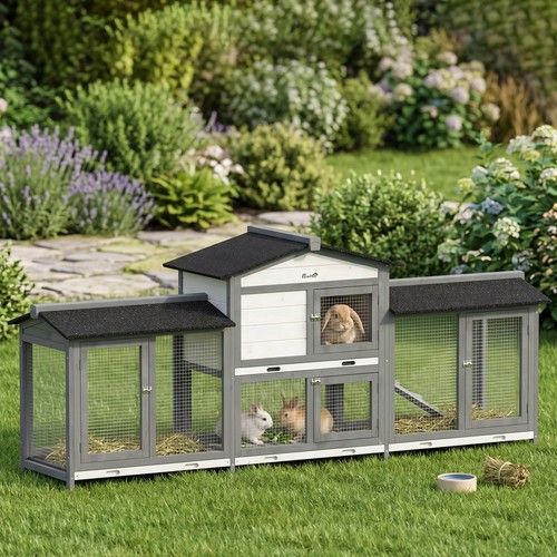Rabbit hutch outdoor - outdoor,, 2-tier