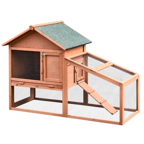 Pawhut rabbit hutch - pawhut, hutch,
