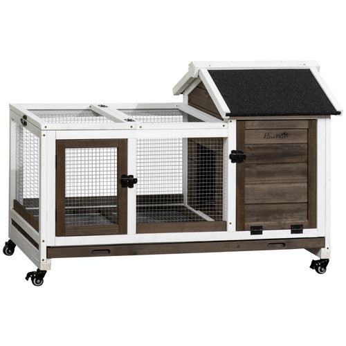 Pawhut rabbit hutch guinea pig - pawhut,