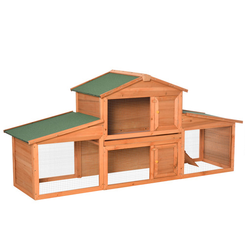 Pawhut deluxe fir wood - deluxe, rabbit