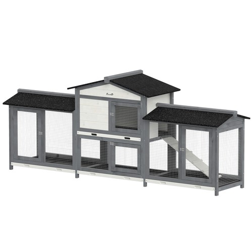 Pawhut rabbit hutch guinea - hutch,,