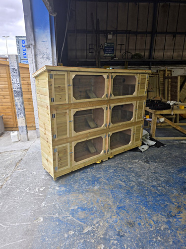 Wooden tier rabbit hutch - wooden, 3