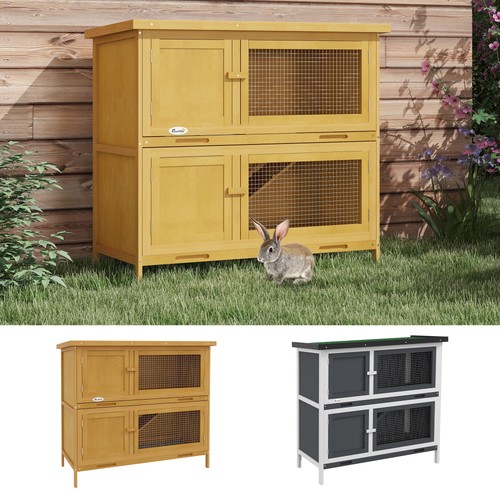 Tier wooden rabbit hutch - rabbit,