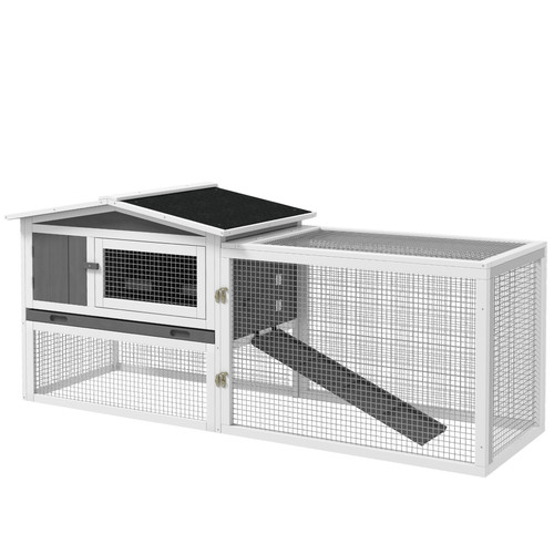 Pawhut rabbit hutch - hutch, run