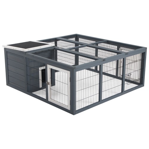 Pawhut rabbit hutch guinea - pawhut, hutch,