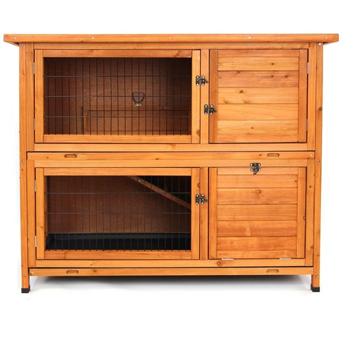 Wooden bunny rabbit - bunny, hutch
