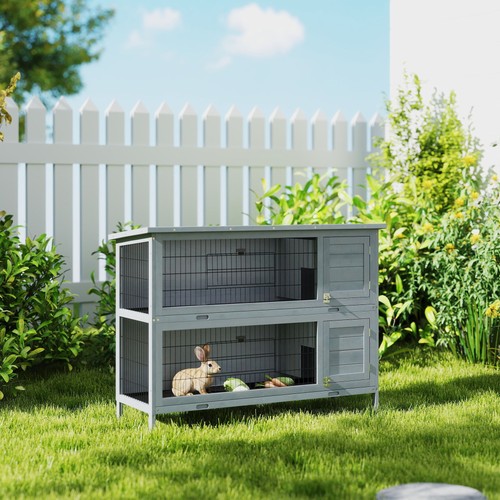 Pawhut rabbit hutch guinea - hutch,,