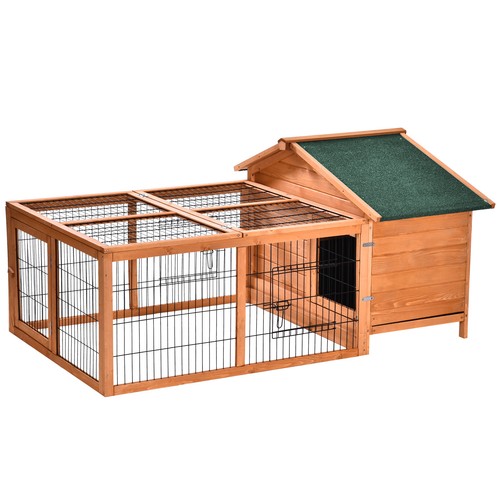 Pawhut rabbit hutch guinea - hutch,,