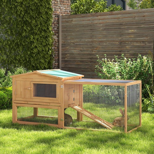 Rabbit hutch wooden - rabbit, hutch,