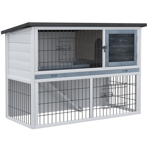 Pawhut rabbit hutch bunny - rabbit,