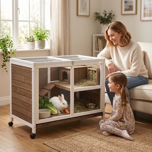 Indoor rabbit hutch - indoor,