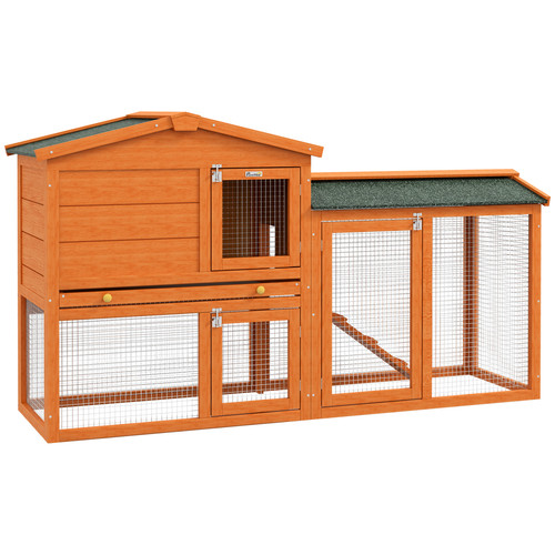 Pawhut wooden rabbit - pawhut, hutch