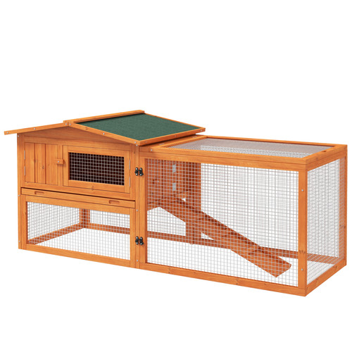 Pawhut rabbit hutch - hutch, and
