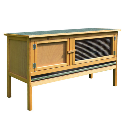 Wooden rabbit hutch - hutch, pig