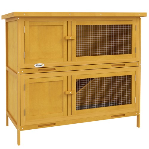 Pawhut rabbit hutch - pawhut,